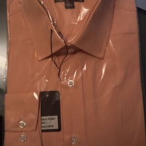 Men's Pink Salmon Striped Shirt